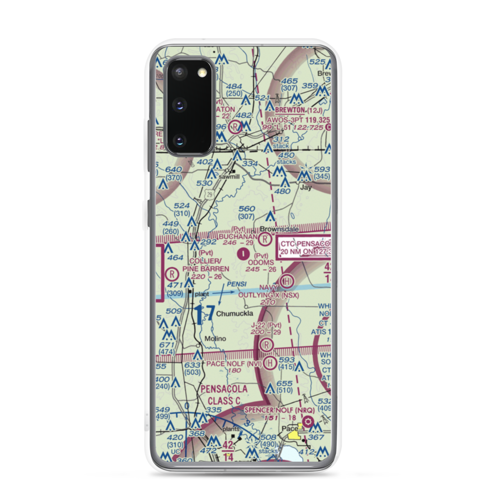 Odom's Flying Service Airport (50FL) VFR Sectional Samsung Case Samsung Galaxy S20 model shown