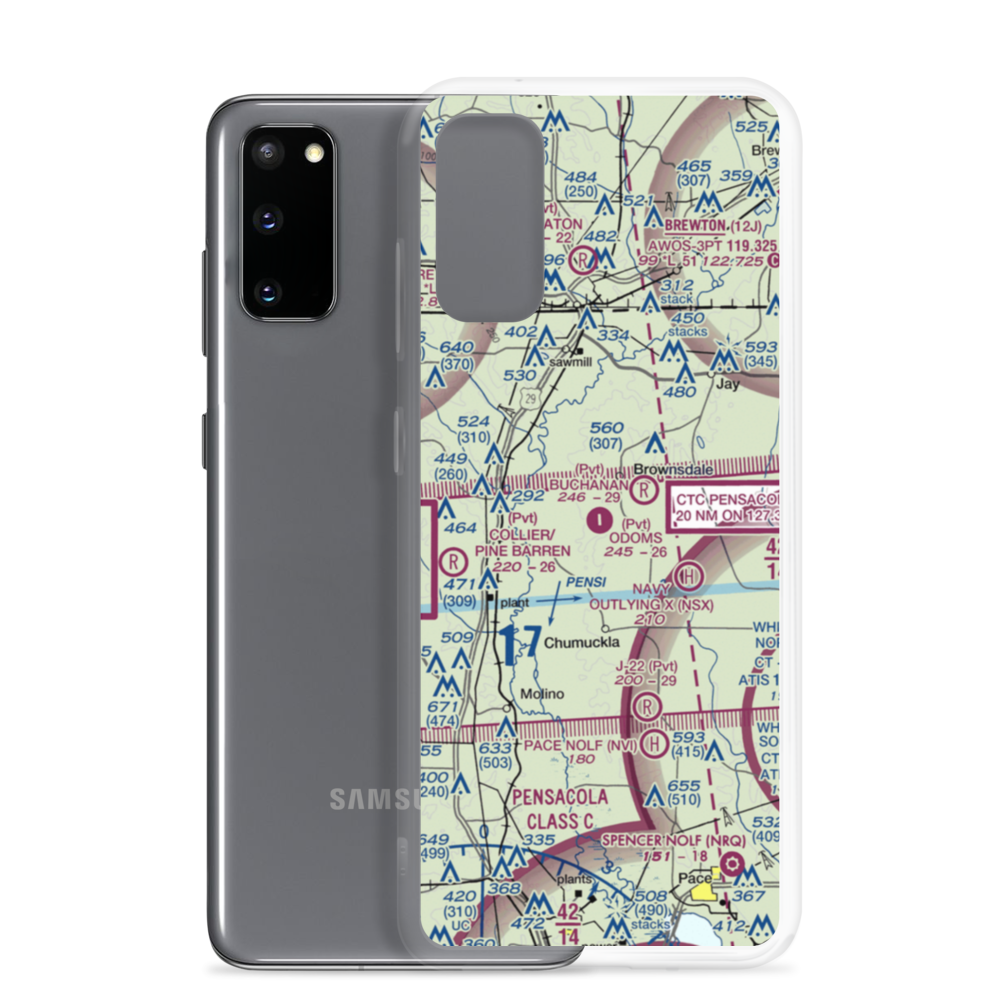 Odom's Flying Service Airport (50FL) VFR Sectional Samsung Case Samsung Galaxy S20 model shown