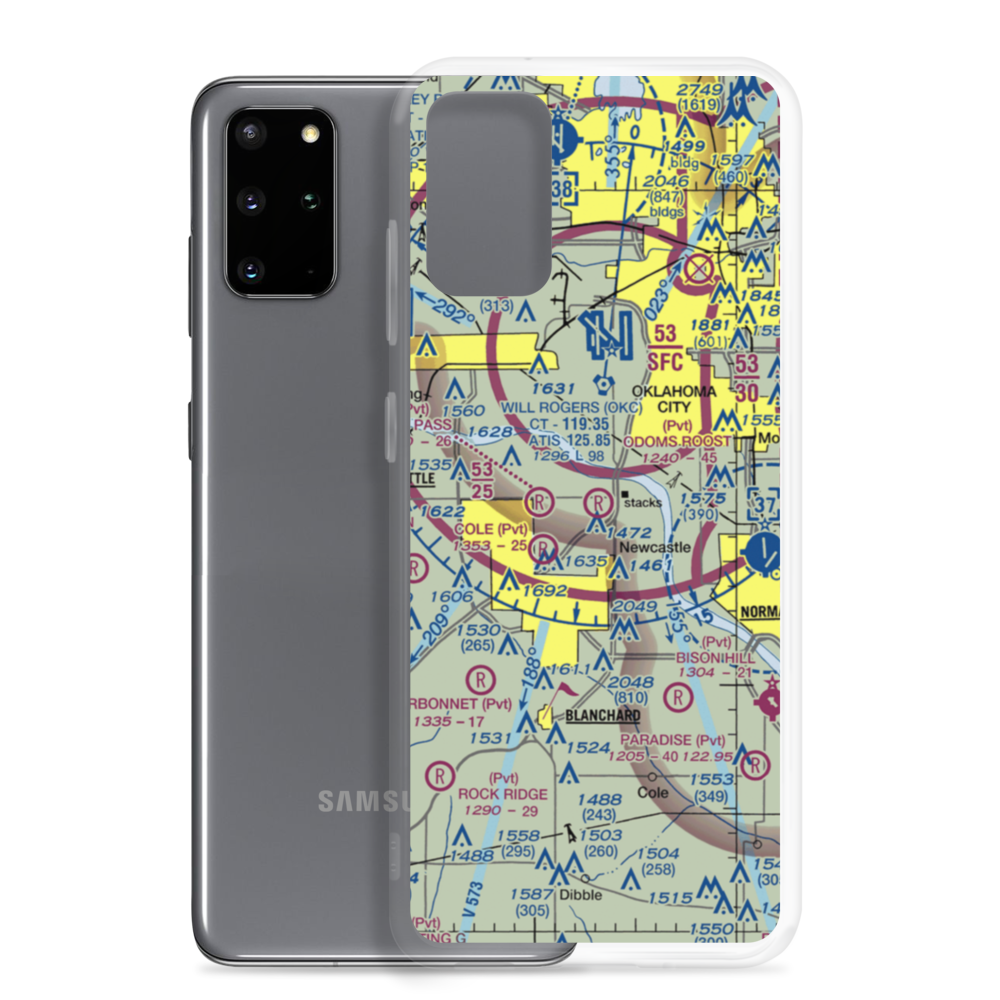 Odom's Roost Airport (76OK) VFR Sectional Samsung Case Samsung Galaxy S20 Plus model shown