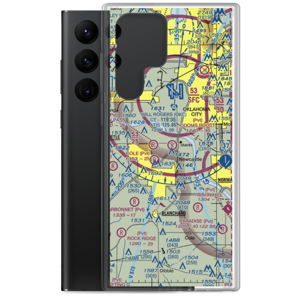 Odom's Roost Airport (76OK) VFR Sectional Samsung Case Samsung Galaxy S22 Ultra model shown