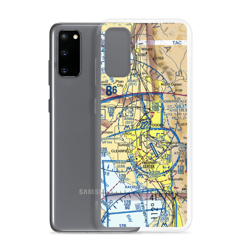 Ogden Hinckley Airport (OGD) VFR Sectional Samsung Case Samsung Galaxy S20 model shown