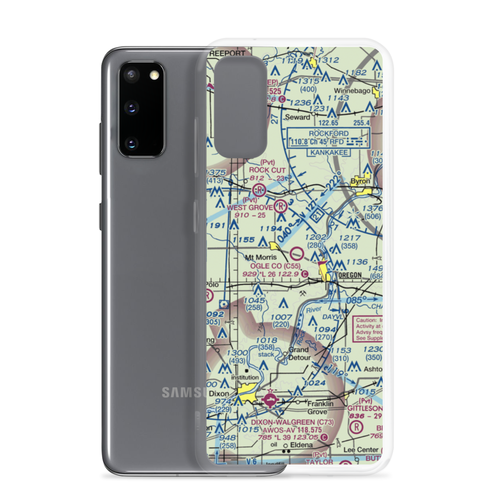 Ogle County Airport (C55) VFR Sectional Samsung Case Samsung Galaxy S20 model shown