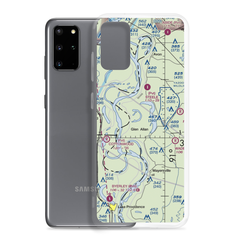 Oglesby Farms Inc. Airport (MS86) VFR Sectional Samsung Case Samsung Galaxy S20 Plus model shown