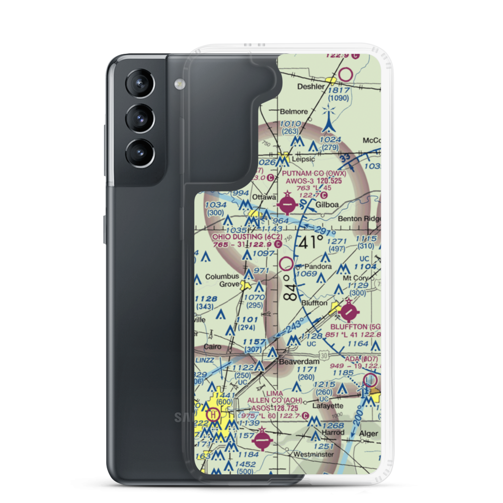 Ohio Dusting Co Inc Airport (6C2) VFR Sectional Samsung Case Samsung Galaxy S21 model shown