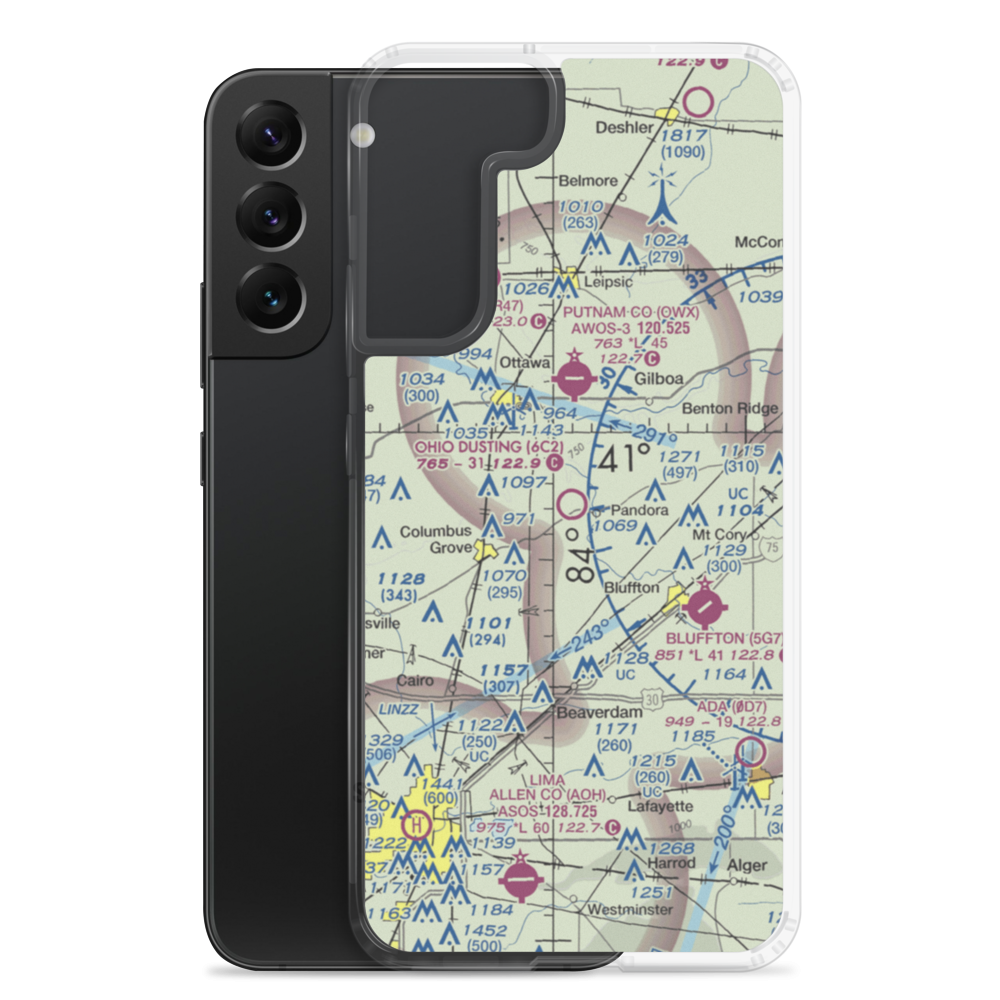 Ohio Dusting Co Inc Airport (6C2) VFR Sectional Samsung Case Samsung Galaxy S22 Plus model shown