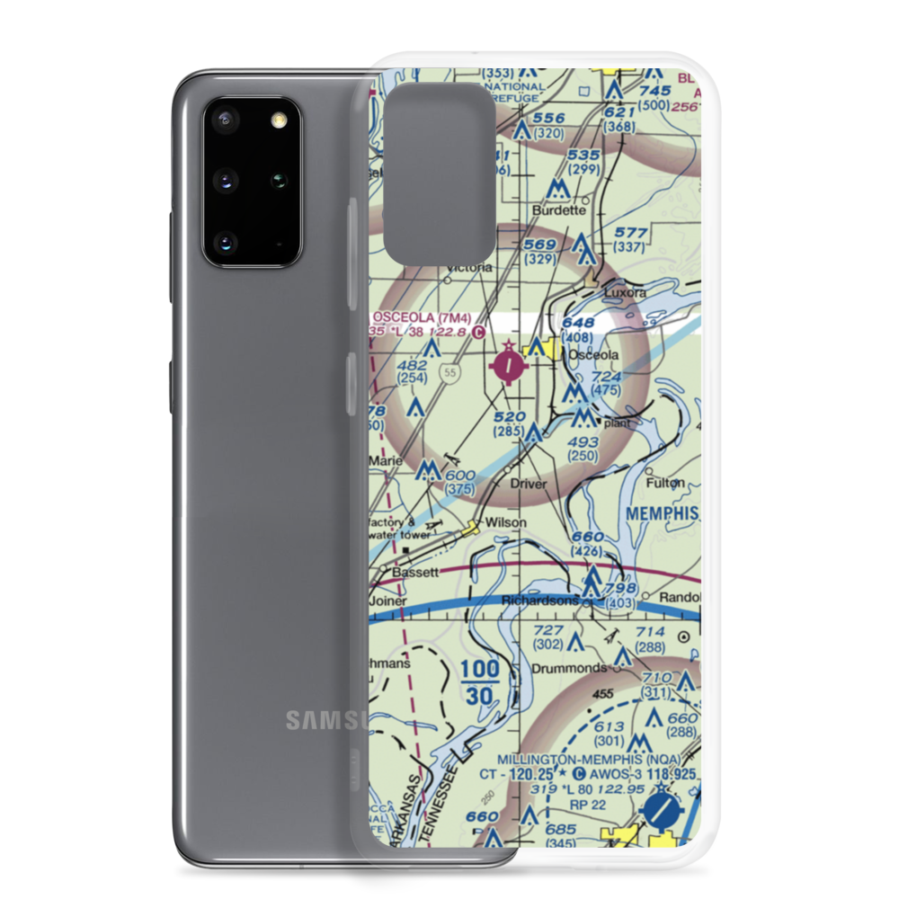 Ohlendorf Airport (93AR) VFR Sectional Samsung Case Samsung Galaxy S20 Plus model shown