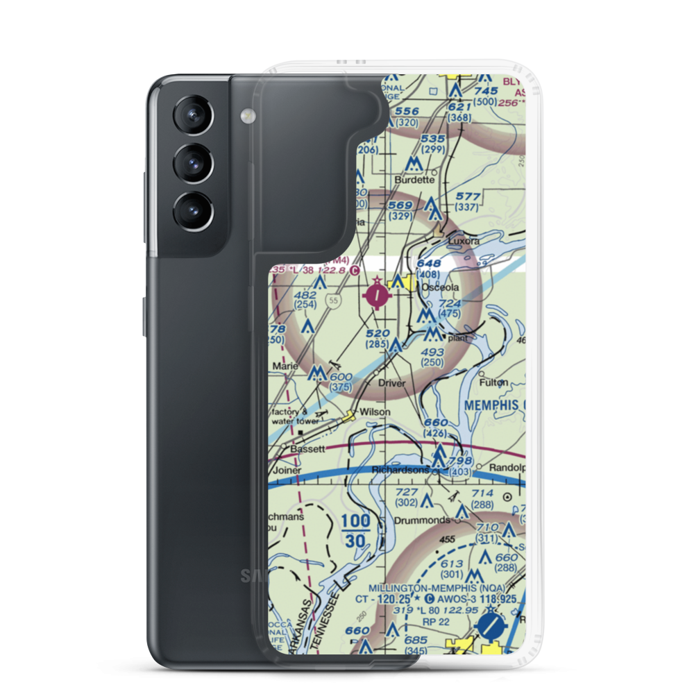 Ohlendorf Airport (93AR) VFR Sectional Samsung Case Samsung Galaxy S21 model shown