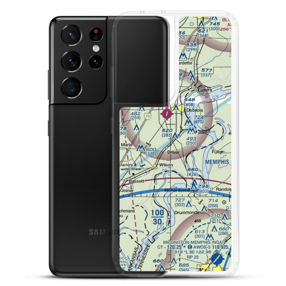 Ohlendorf Airport (93AR) VFR Sectional Samsung Case Samsung Galaxy S21 Ultra model shown