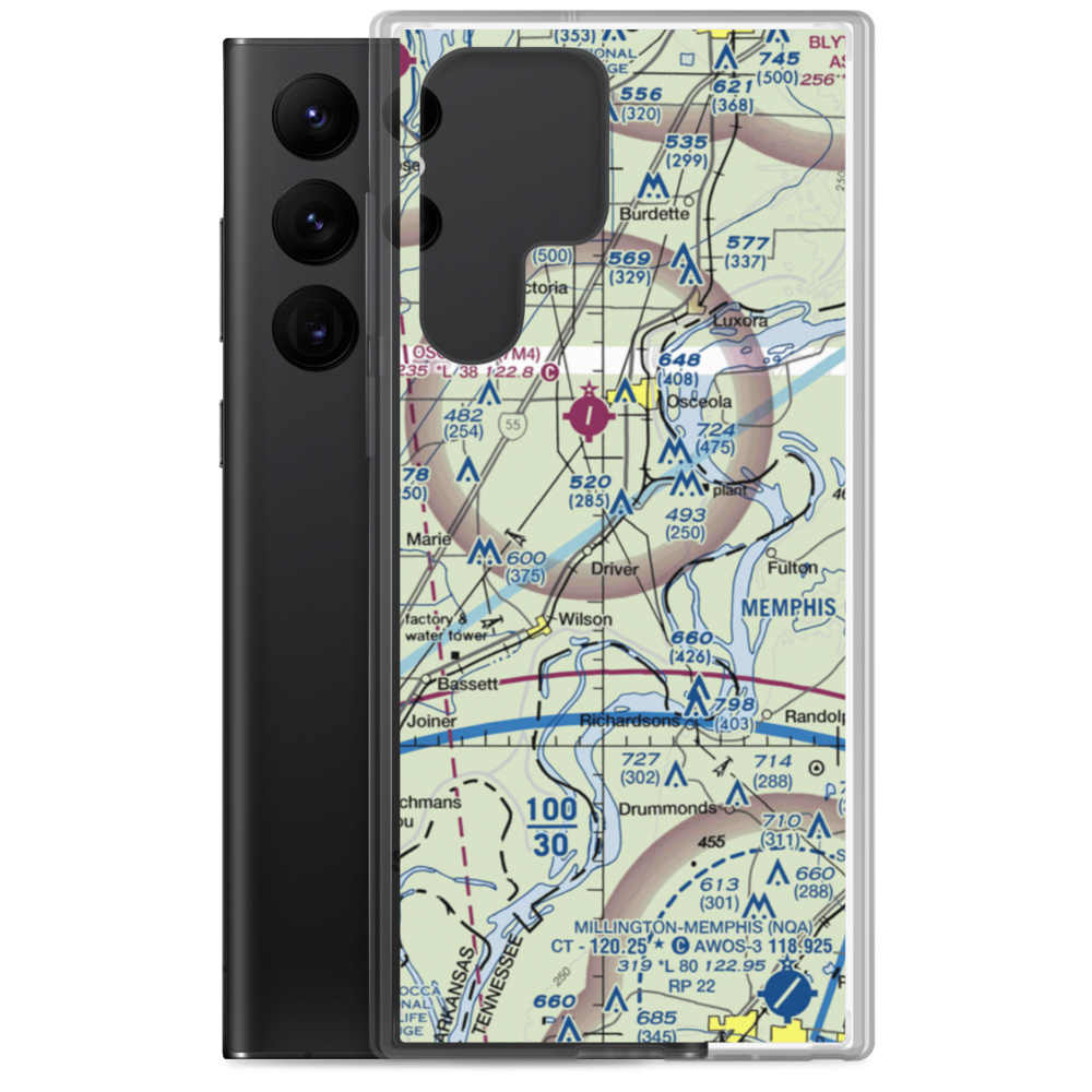 Ohlendorf Airport (93AR) VFR Sectional Samsung Case Samsung Galaxy S22 Ultra model shown