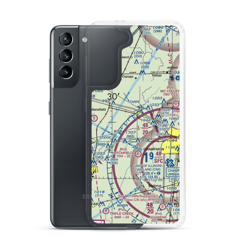 Oink Acres Airport (17LL) VFR Sectional Samsung Case Samsung Galaxy S21 model shown