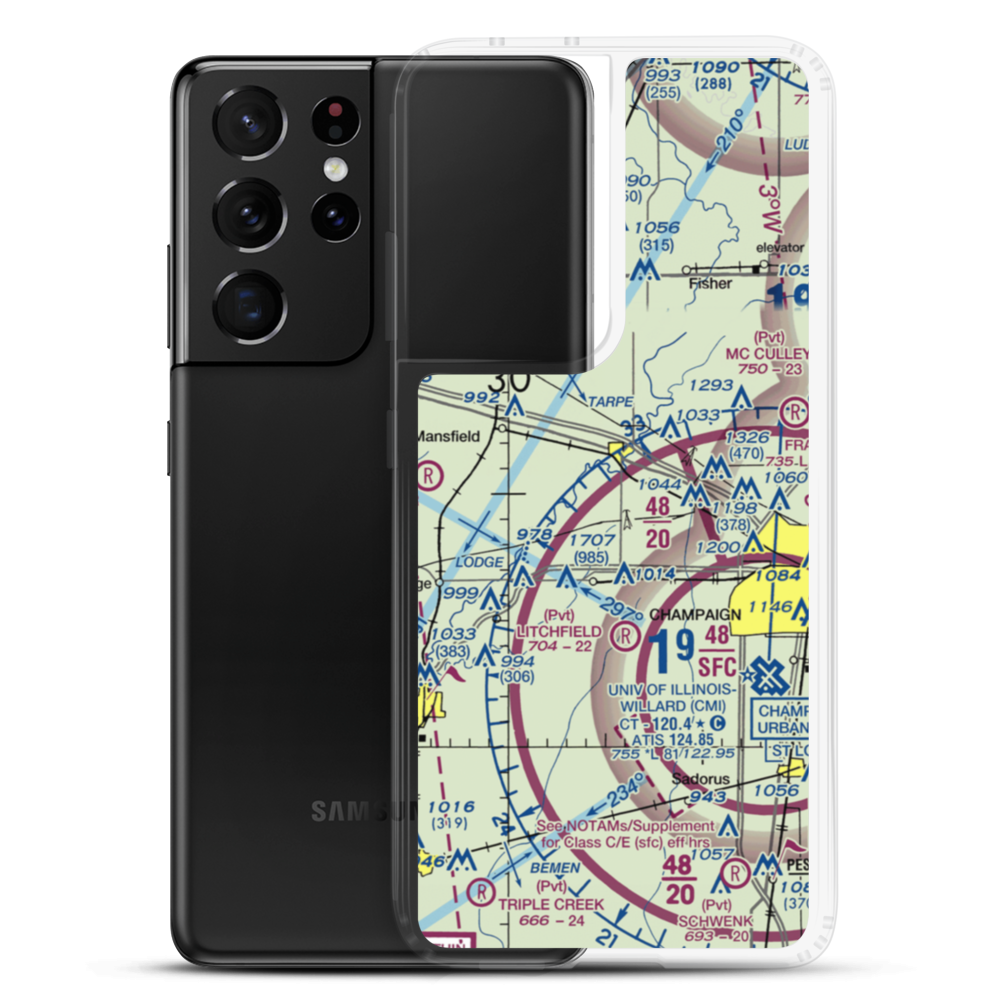 Oink Acres Airport (17LL) VFR Sectional Samsung Case Samsung Galaxy S21 Ultra model shown
