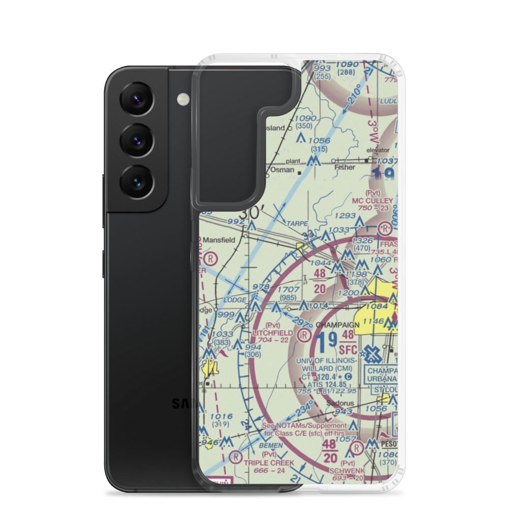 Oink Acres Airport (17LL) VFR Sectional Samsung Case Samsung Galaxy S22 model shown