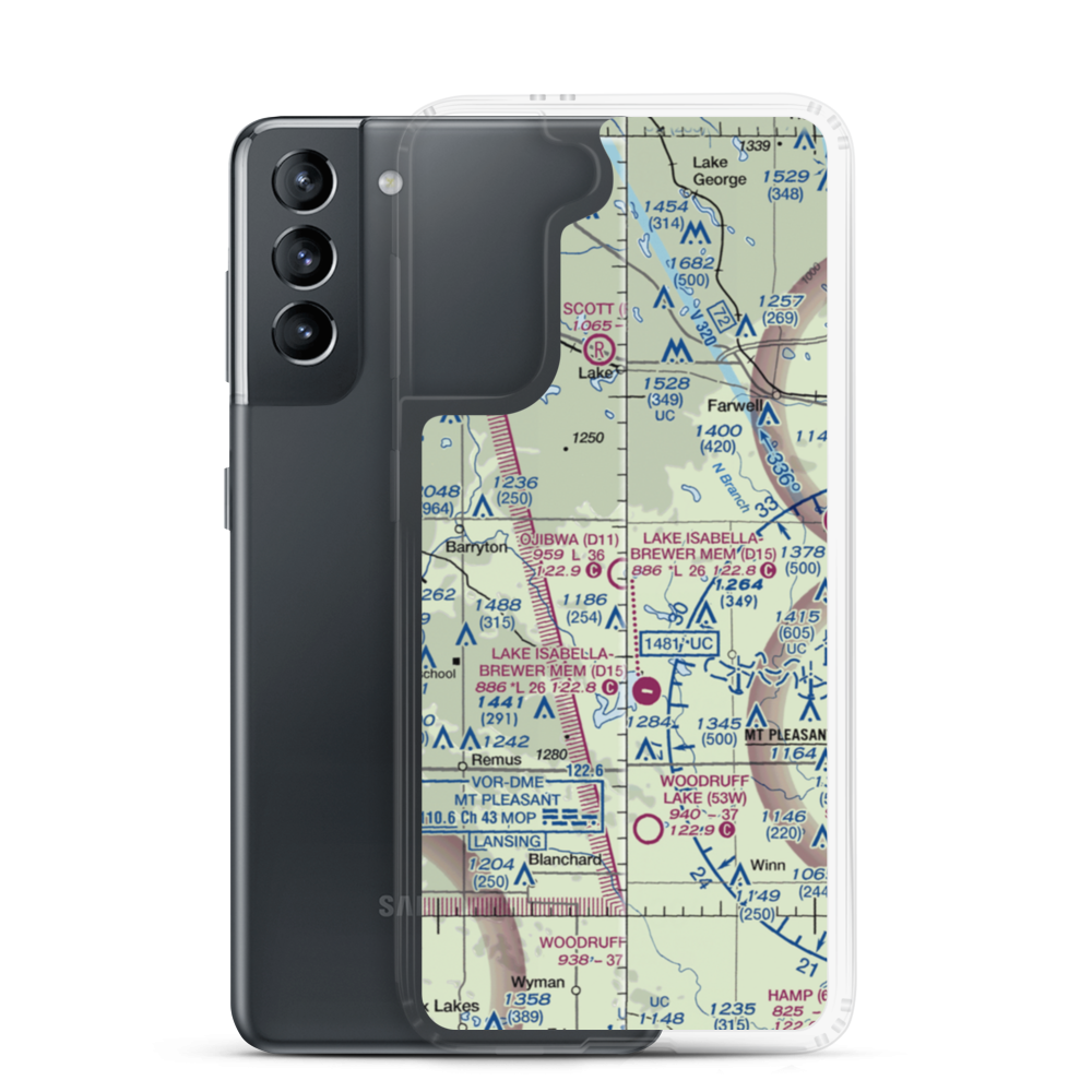 Ojibwa Airpark (D11) VFR Sectional Samsung Case Samsung Galaxy S21 model shown