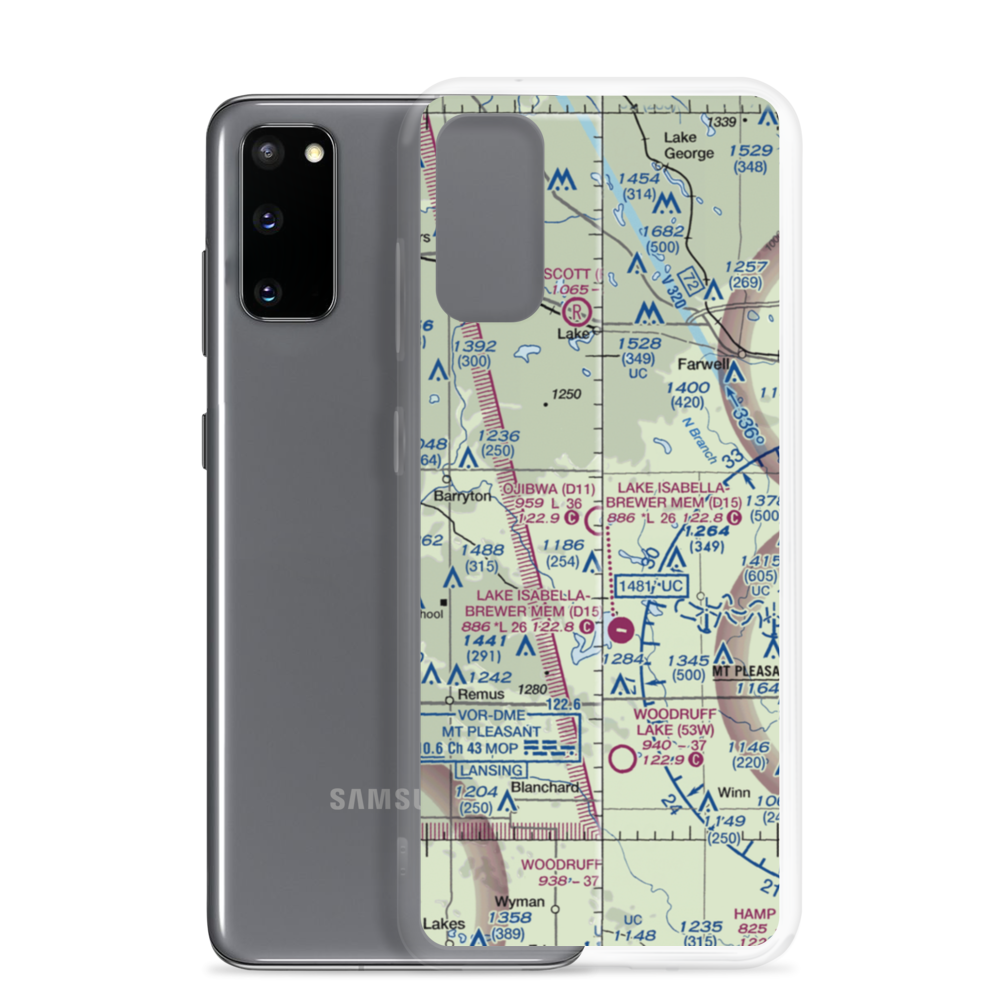 Ojibwa Airpark (D11) VFR Sectional Samsung Case Samsung Galaxy S20 model shown