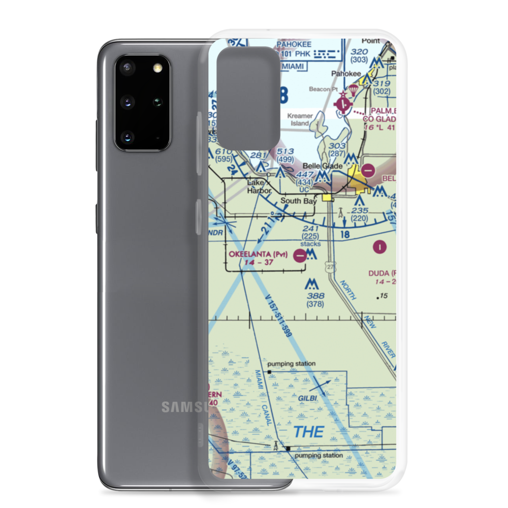 Okeelanta Airport (FL41) VFR Sectional Samsung Case Samsung Galaxy S20 Plus model shown