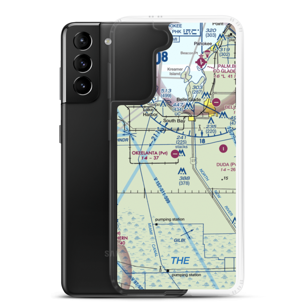 Okeelanta Airport (FL41) VFR Sectional Samsung Case Samsung Galaxy S21 Plus model shown