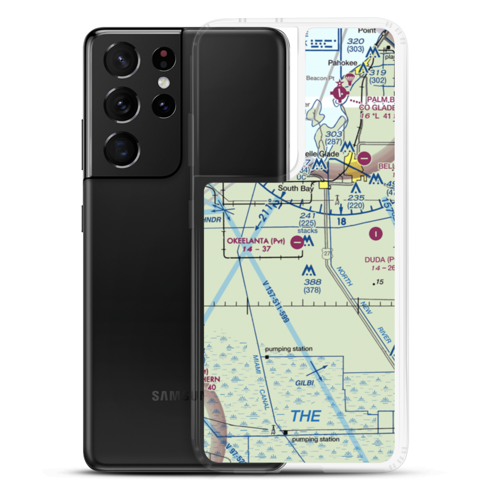 Okeelanta Airport (FL41) VFR Sectional Samsung Case Samsung Galaxy S21 Ultra model shown