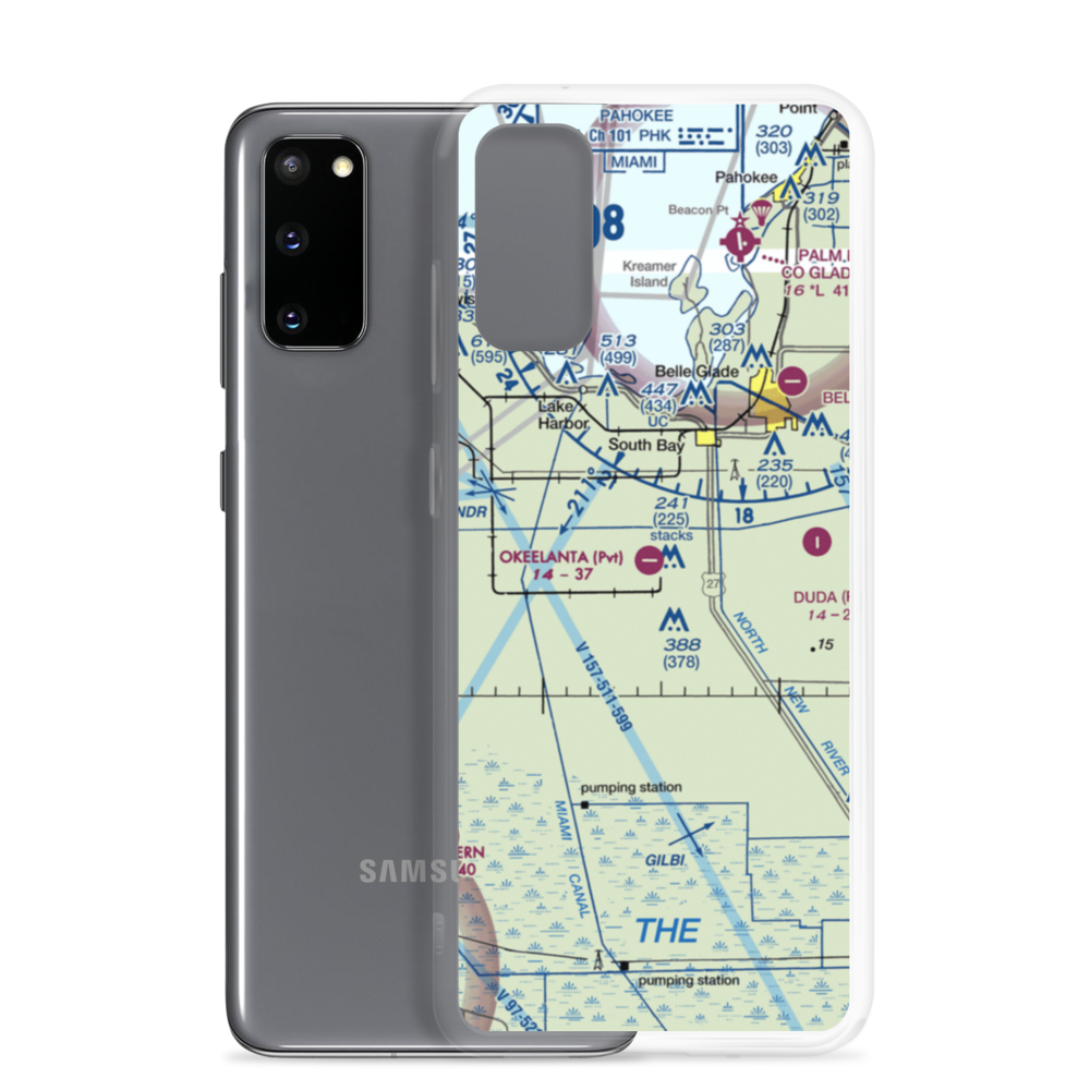 Okeelanta Airport (FL41) VFR Sectional Samsung Case Samsung Galaxy S20 model shown