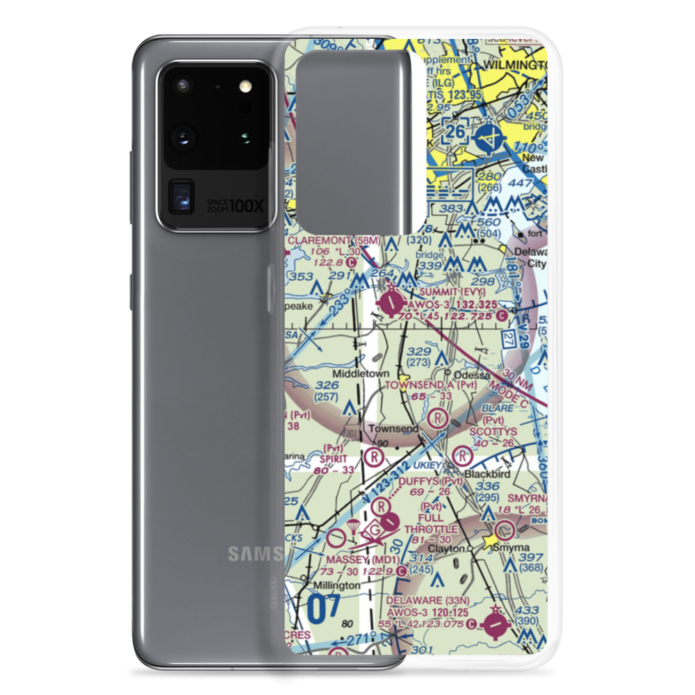 Okolona Plantation Airport (DE33) VFR Sectional Samsung Case Samsung Galaxy S20 Ultra model shown