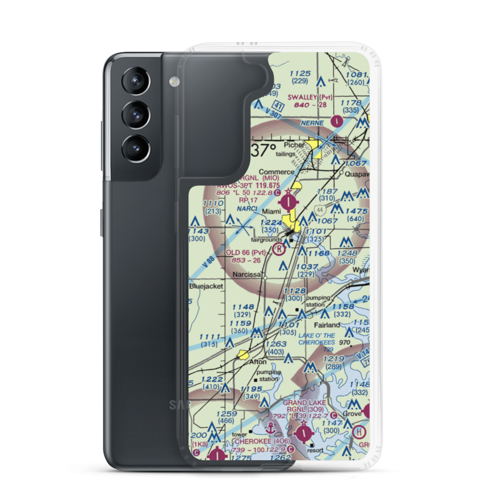 Old 66 Strip (70OK) VFR Sectional Samsung Case Samsung Galaxy S21 model shown