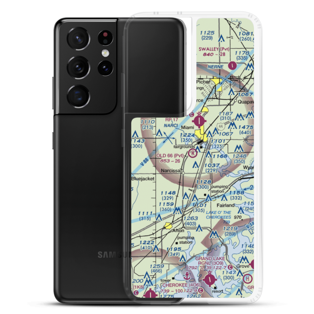 Old 66 Strip (70OK) VFR Sectional Samsung Case Samsung Galaxy S21 Ultra model shown