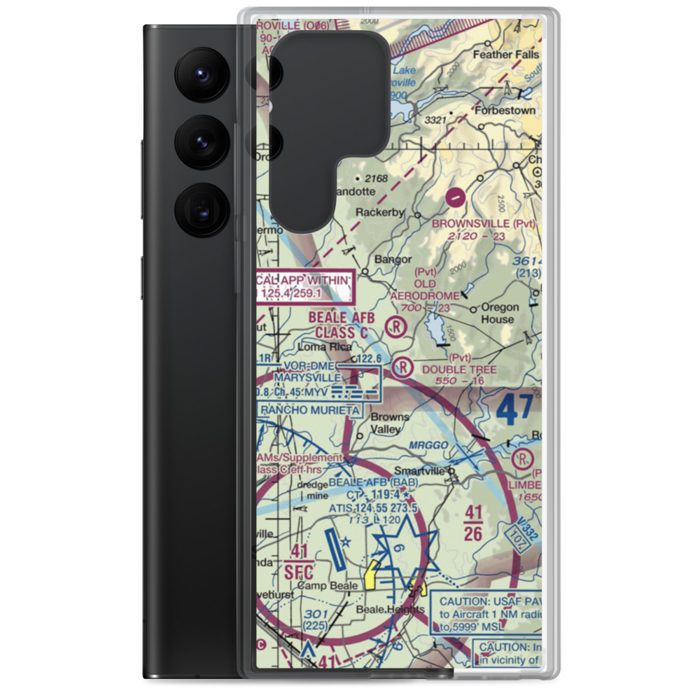 Old Aerodrome (9CL7) VFR Sectional Samsung Case Samsung Galaxy S22 Ultra model shown