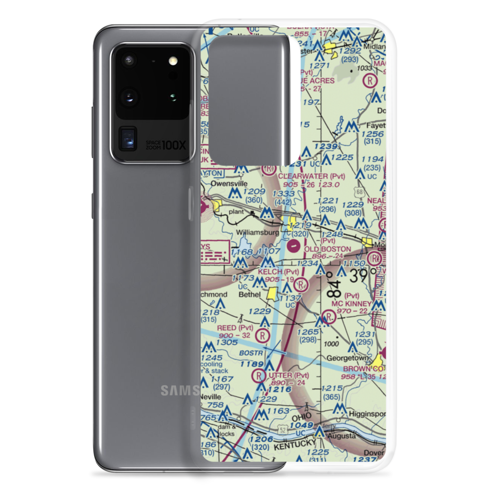 Old Boston Airport (66OH) VFR Sectional Samsung Case Samsung Galaxy S20 Ultra model shown