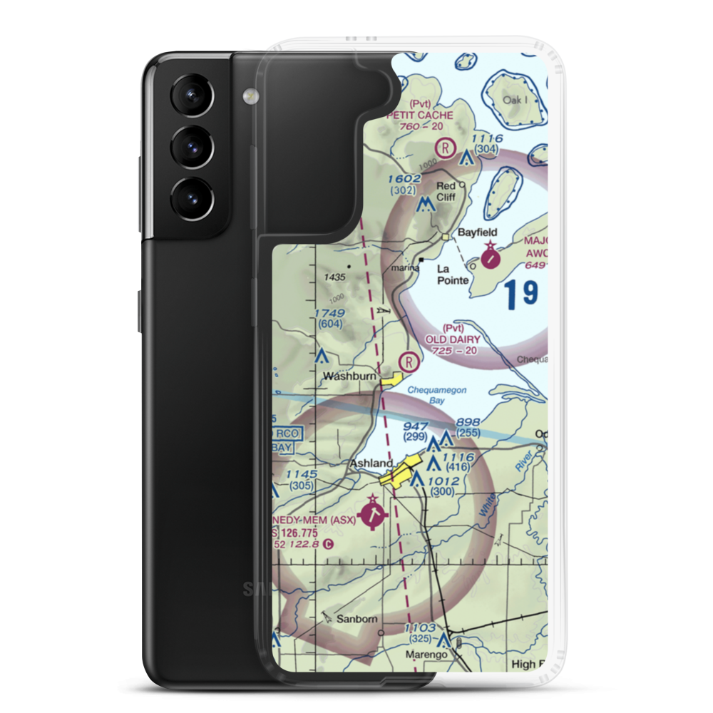 Old Dairy Airport (3WN2) VFR Sectional Samsung Case Samsung Galaxy S21 Plus model shown