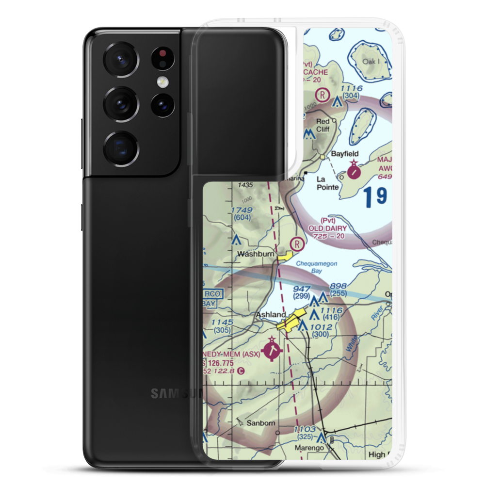 Old Dairy Airport (3WN2) VFR Sectional Samsung Case Samsung Galaxy S21 Ultra model shown