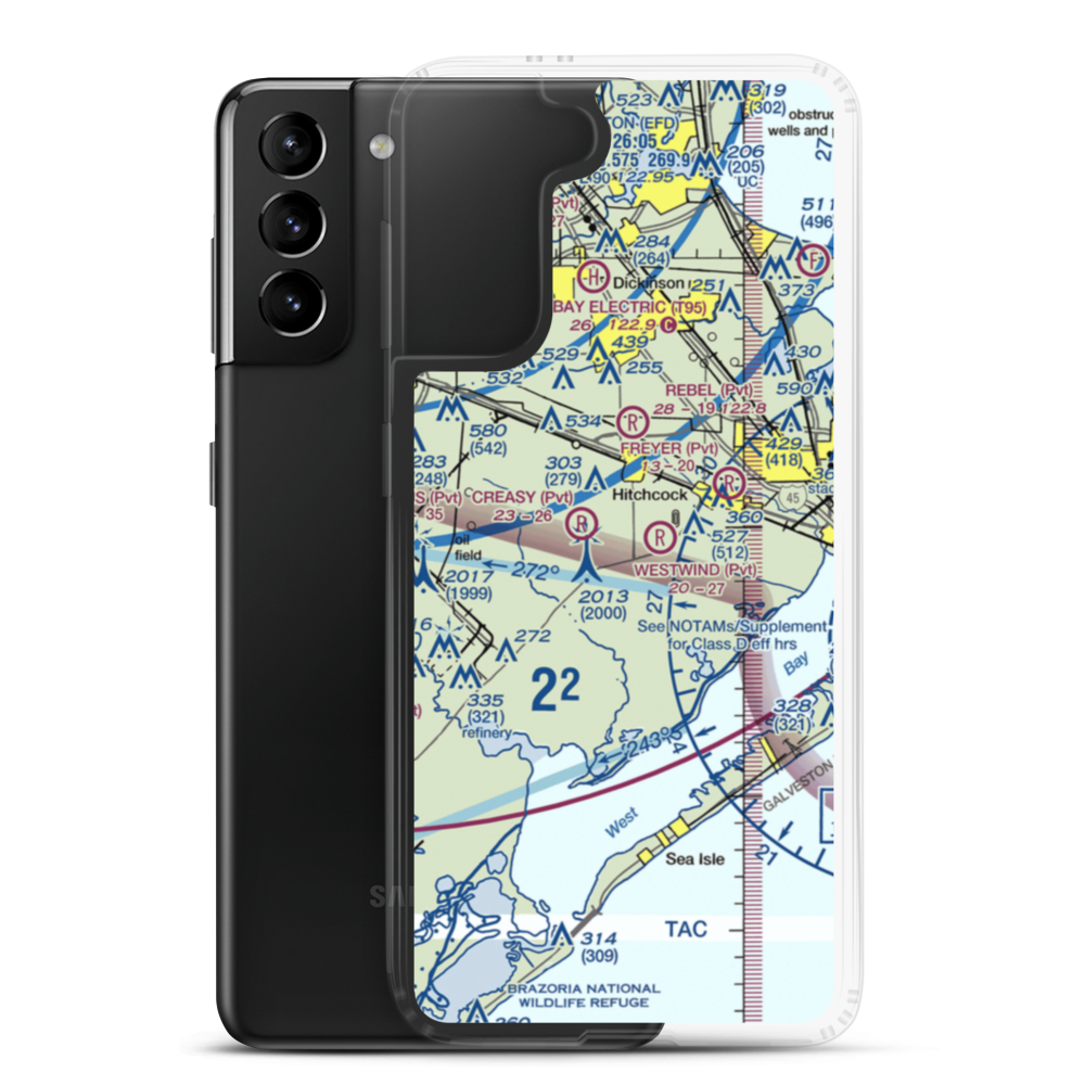 Old Forker Ultralightport (TA30) VFR Sectional Samsung Case Samsung Galaxy S21 Plus model shown