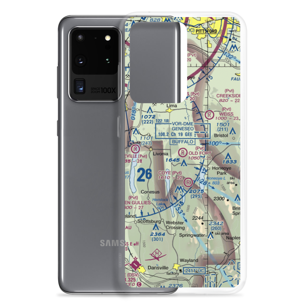 Old Fort Farm Airport (50NY) VFR Sectional Samsung Case Samsung Galaxy S20 Ultra model shown