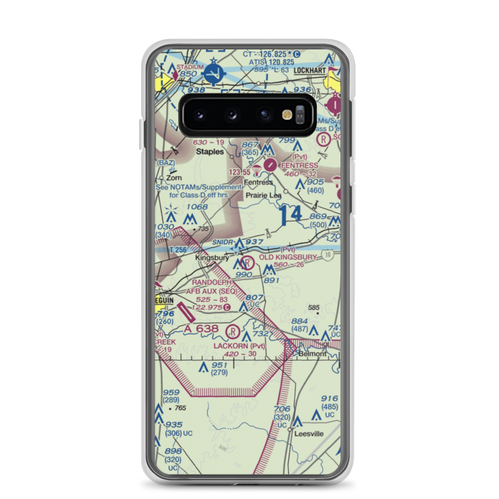 Old Kingsbury Aerodrome (85TE) VFR Sectional Samsung Case Samsung Galaxy S10 model shown