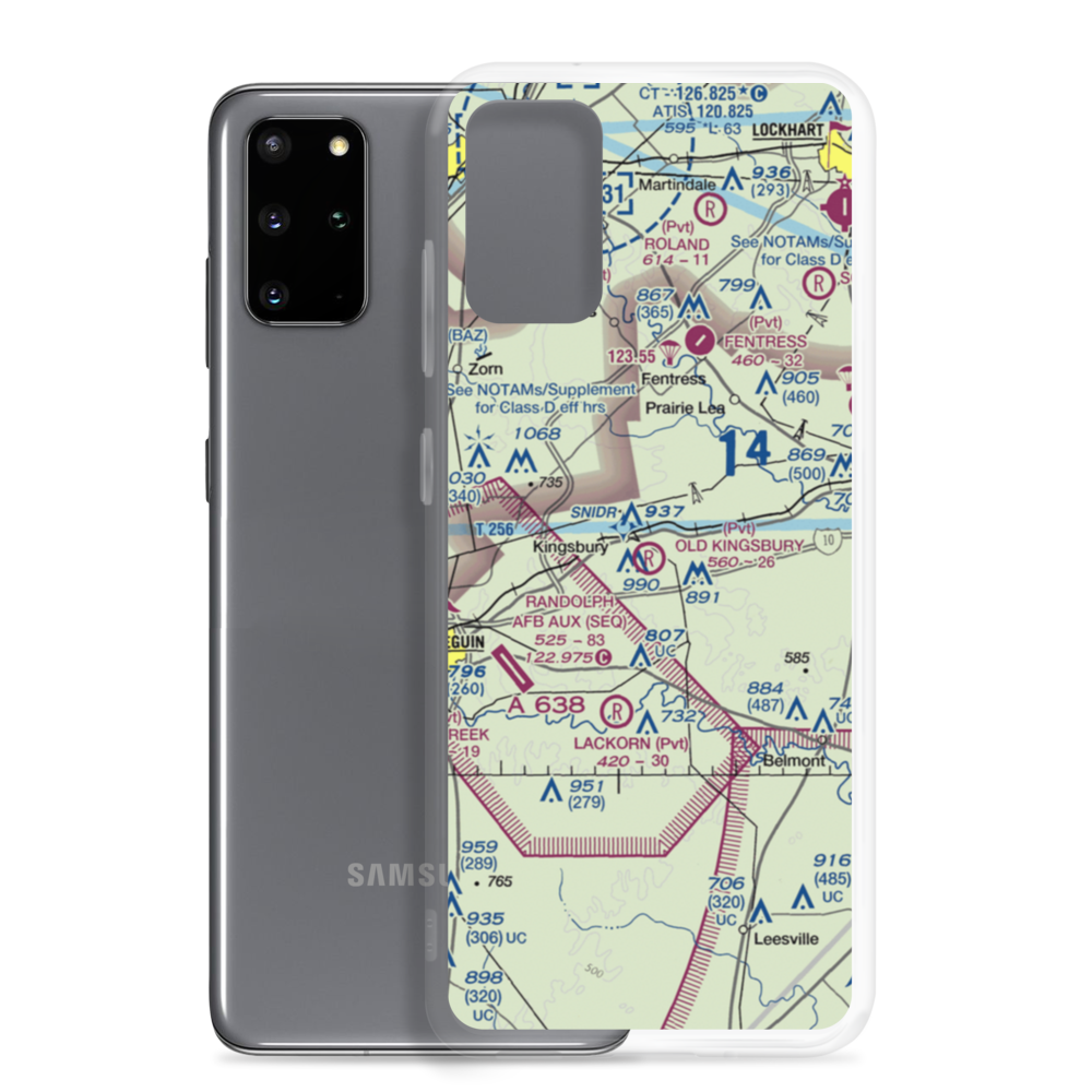 Old Kingsbury Aerodrome (85TE) VFR Sectional Samsung Case Samsung Galaxy S20 Plus model shown