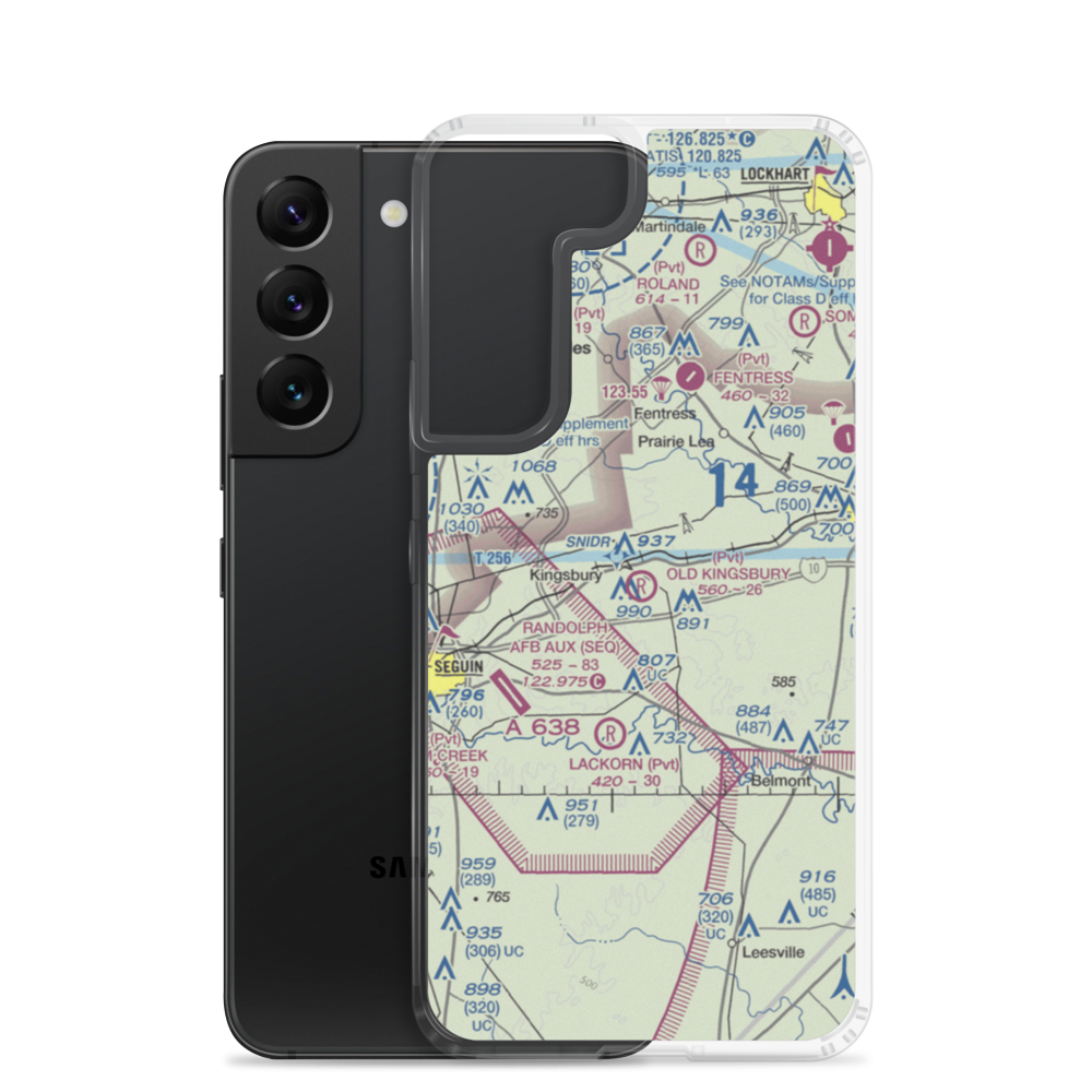 Old Kingsbury Aerodrome (85TE) VFR Sectional Samsung Case Samsung Galaxy S22 model shown