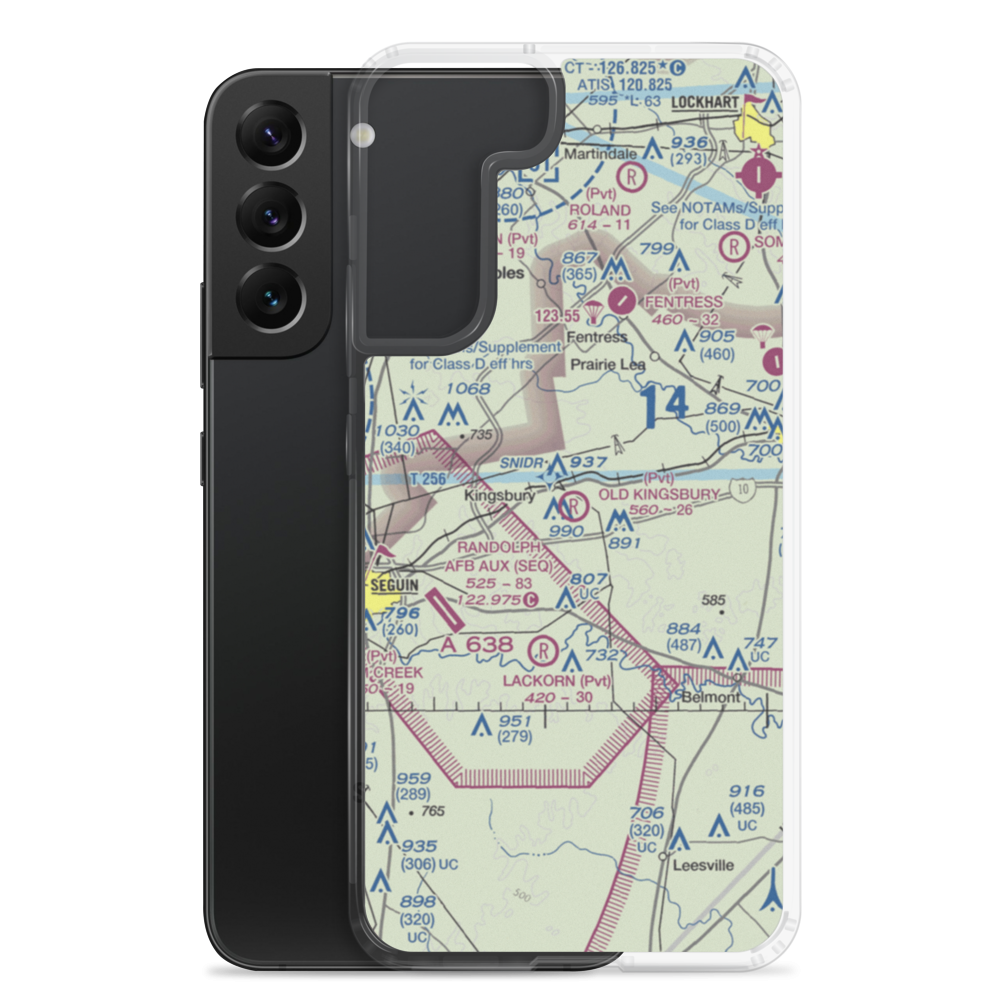 Old Kingsbury Aerodrome (85TE) VFR Sectional Samsung Case Samsung Galaxy S22 Plus model shown