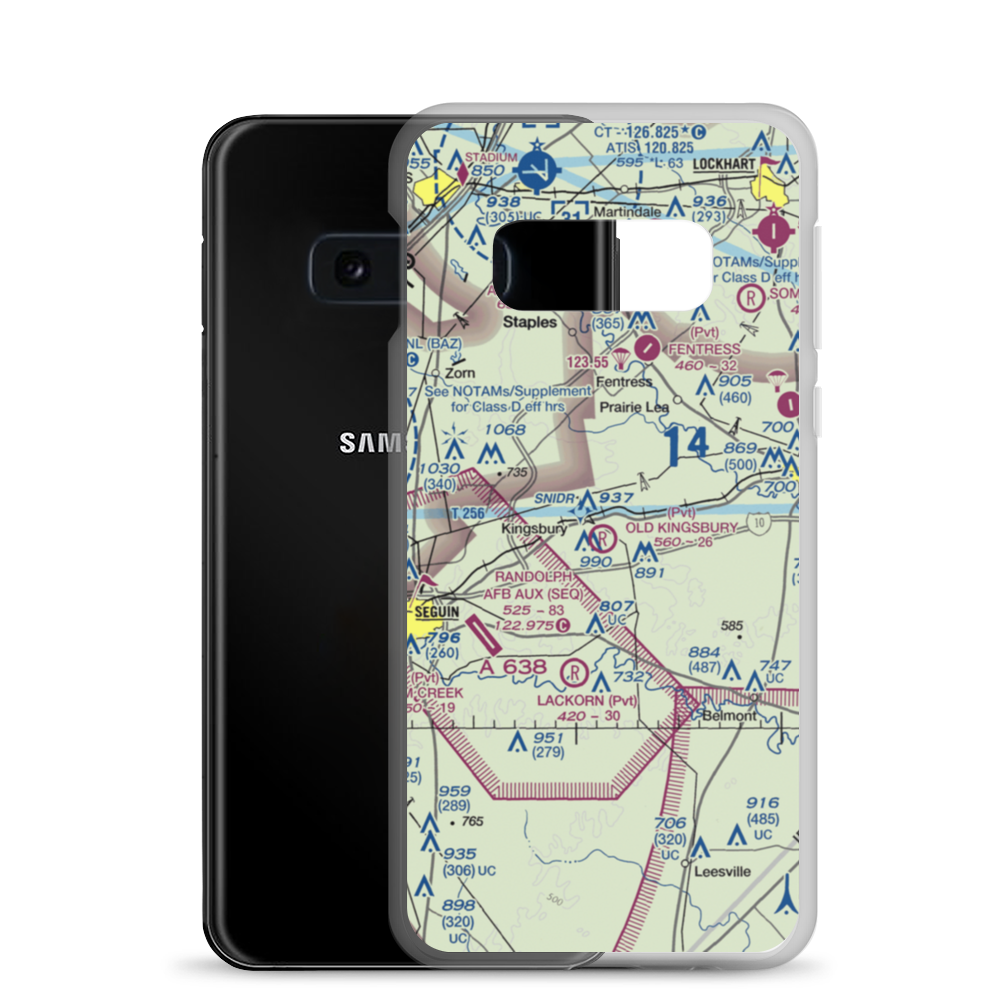 Old Kingsbury Aerodrome (85TE) VFR Sectional Samsung Case Samsung Galaxy S10e model shown