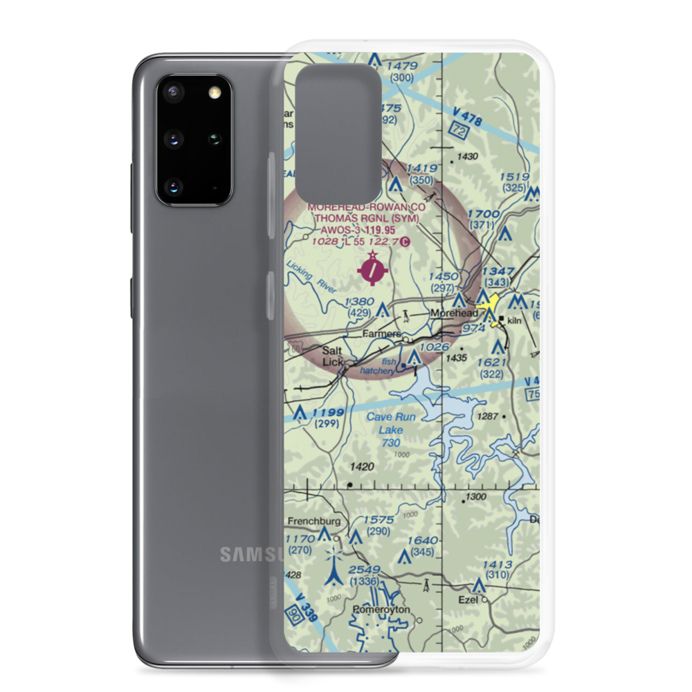 Old Morehead-Rowan County Airport (I32) VFR Sectional Samsung Case Samsung Galaxy S20 Plus model shown