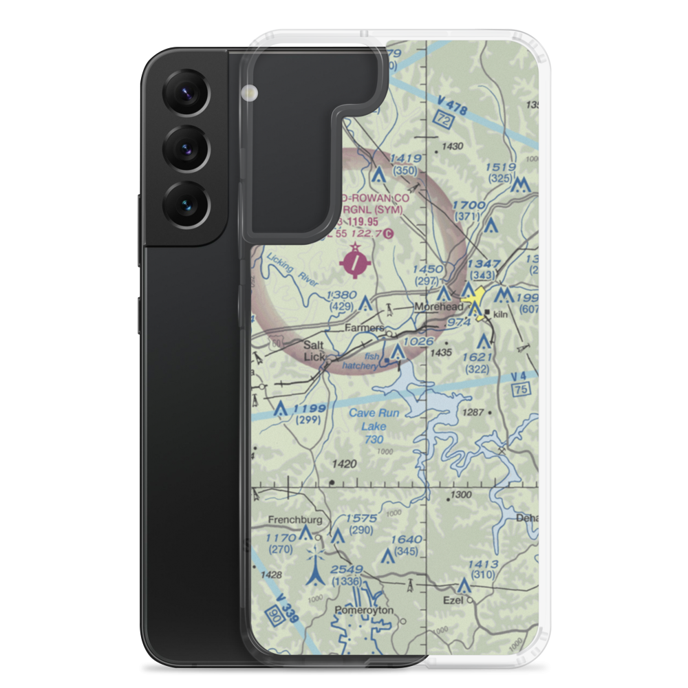 Old Morehead-Rowan County Airport (I32) VFR Sectional Samsung Case Samsung Galaxy S22 Plus model shown