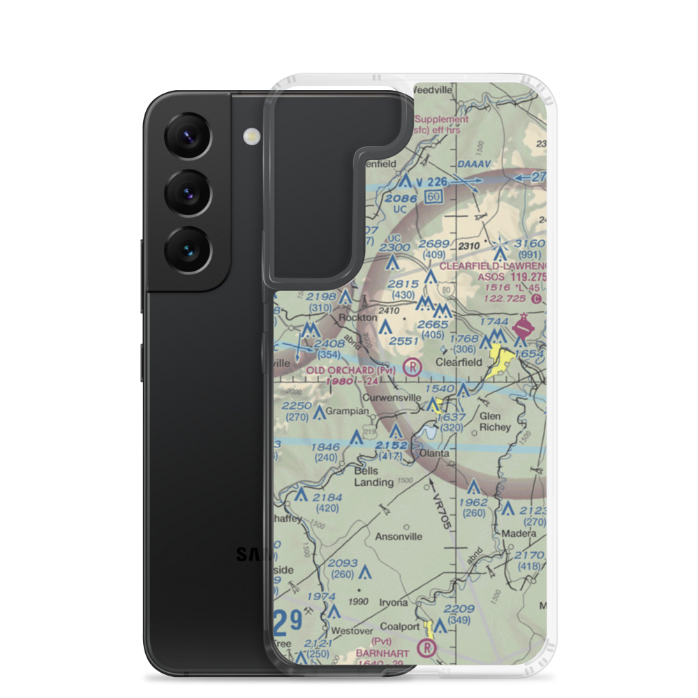 Old Orchard Airport (0PS4) VFR Sectional Samsung Case Samsung Galaxy S22 model shown