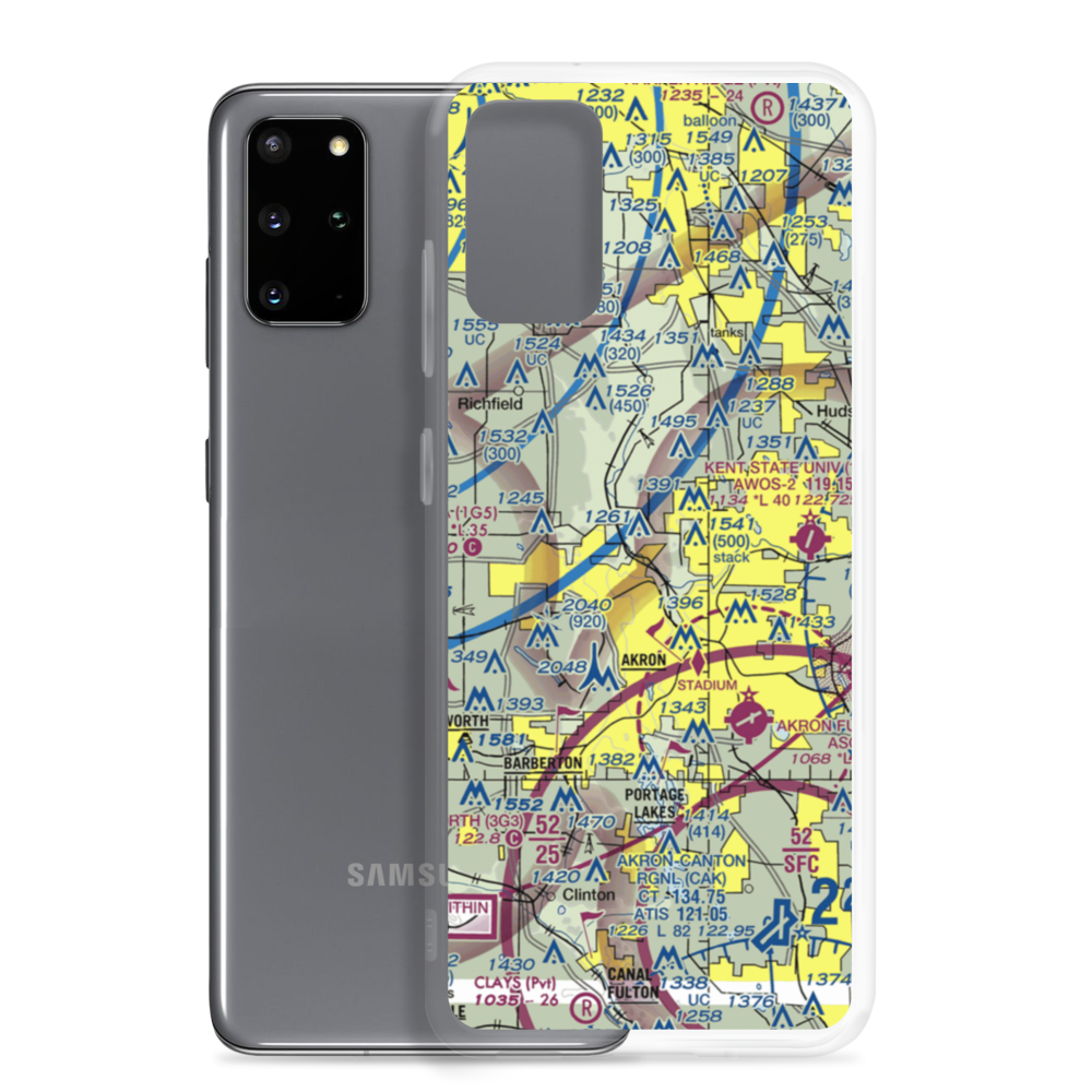 Old Portage Heliport (4P2) VFR Sectional Samsung Case Samsung Galaxy S20 Plus model shown