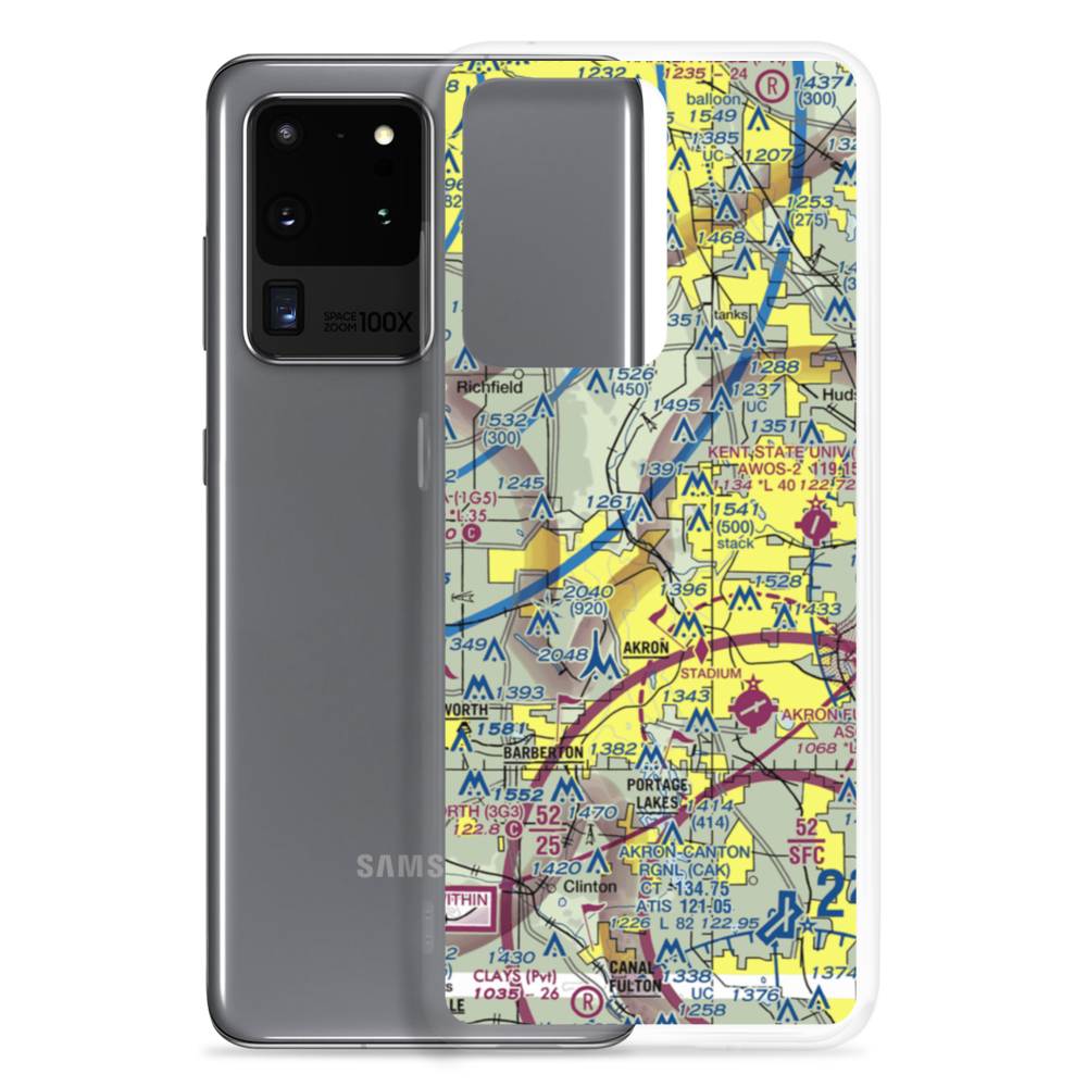 Old Portage Heliport (4P2) VFR Sectional Samsung Case Samsung Galaxy S20 Ultra model shown