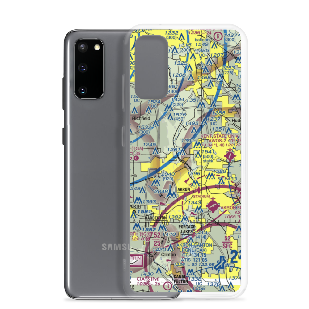 Old Portage Heliport (4P2) VFR Sectional Samsung Case Samsung Galaxy S20 model shown