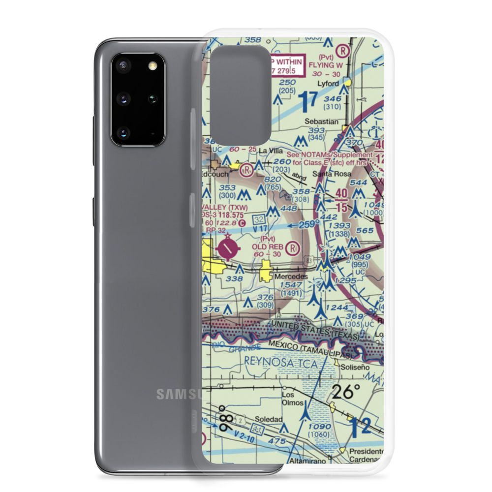 Old Reb Airport (5XS6) VFR Sectional Samsung Case Samsung Galaxy S20 Plus model shown