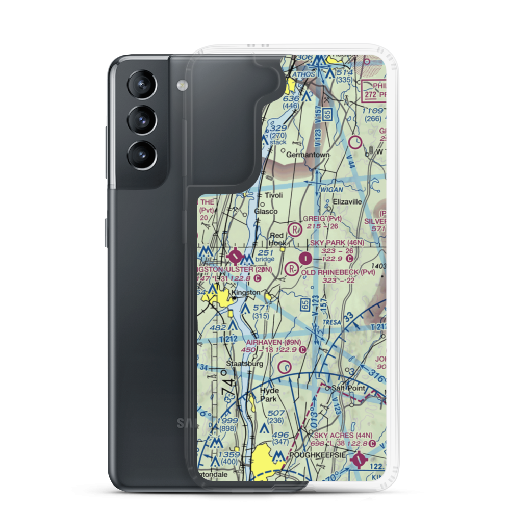 Old Rhinebeck Airport (NY94) VFR Sectional Samsung Case Samsung Galaxy S21 model shown