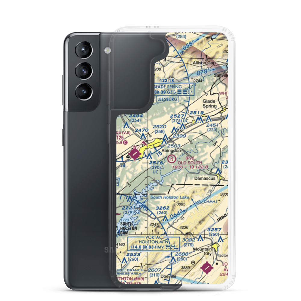 Old South Aerodrome (32VA) VFR Sectional Samsung Case Samsung Galaxy S21 model shown