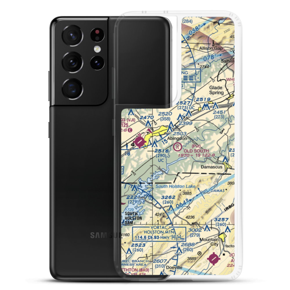 Old South Aerodrome (32VA) VFR Sectional Samsung Case Samsung Galaxy S21 Ultra model shown