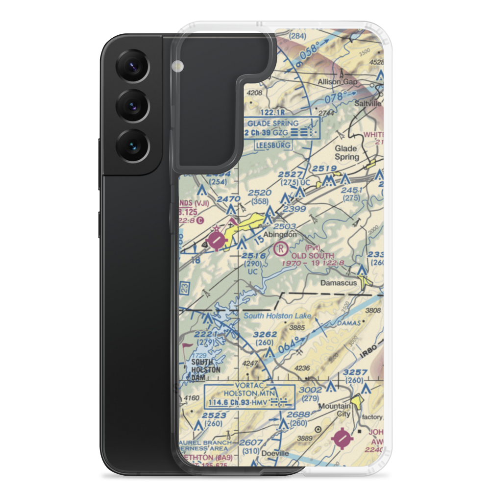 Old South Aerodrome (32VA) VFR Sectional Samsung Case Samsung Galaxy S22 Plus model shown