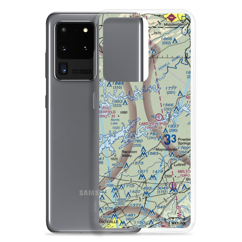 Old Valley Airport (TN13) VFR Sectional Samsung Case Samsung Galaxy S20 Ultra model shown