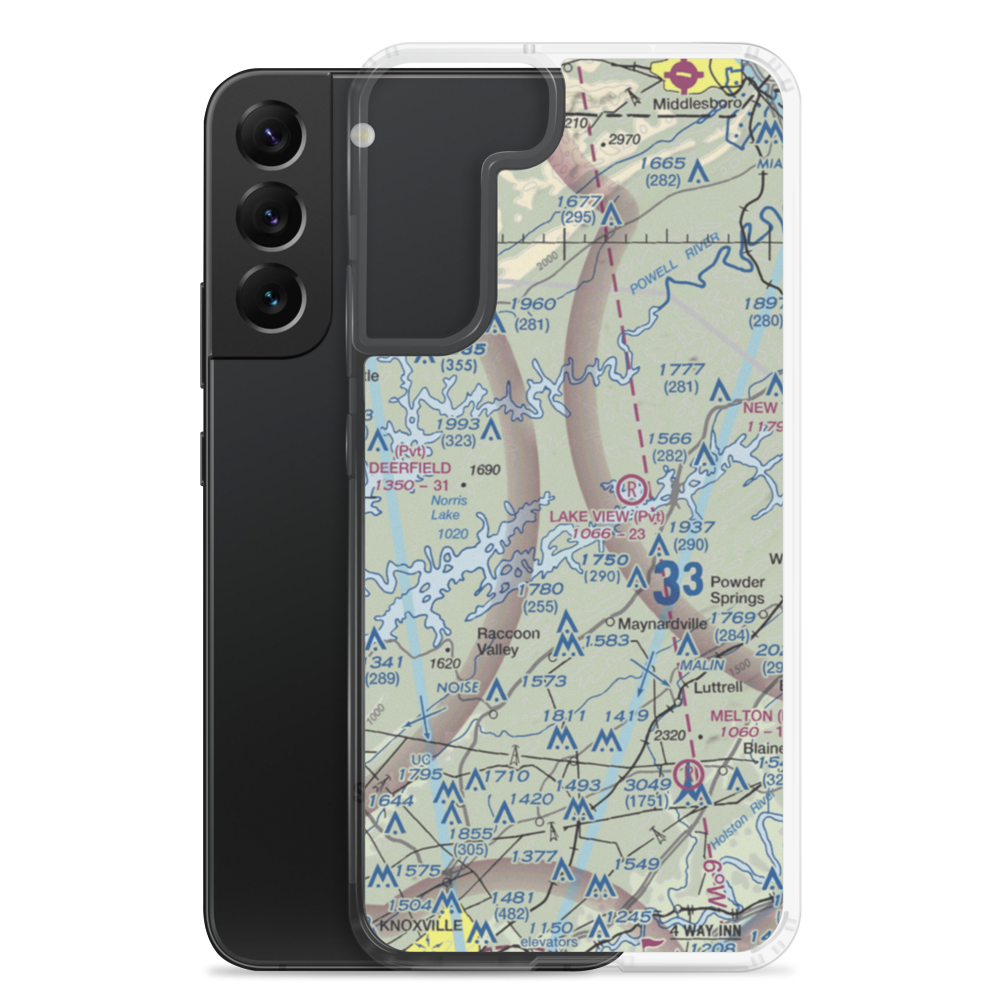 Old Valley Airport (TN13) VFR Sectional Samsung Case Samsung Galaxy S22 Plus model shown