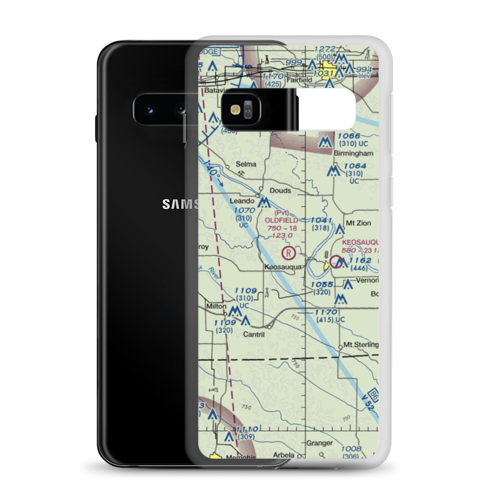 Oldfield Aero (27IA) VFR Sectional Samsung Case Samsung Galaxy S10 model shown